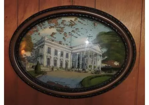 Vintage White House Painting